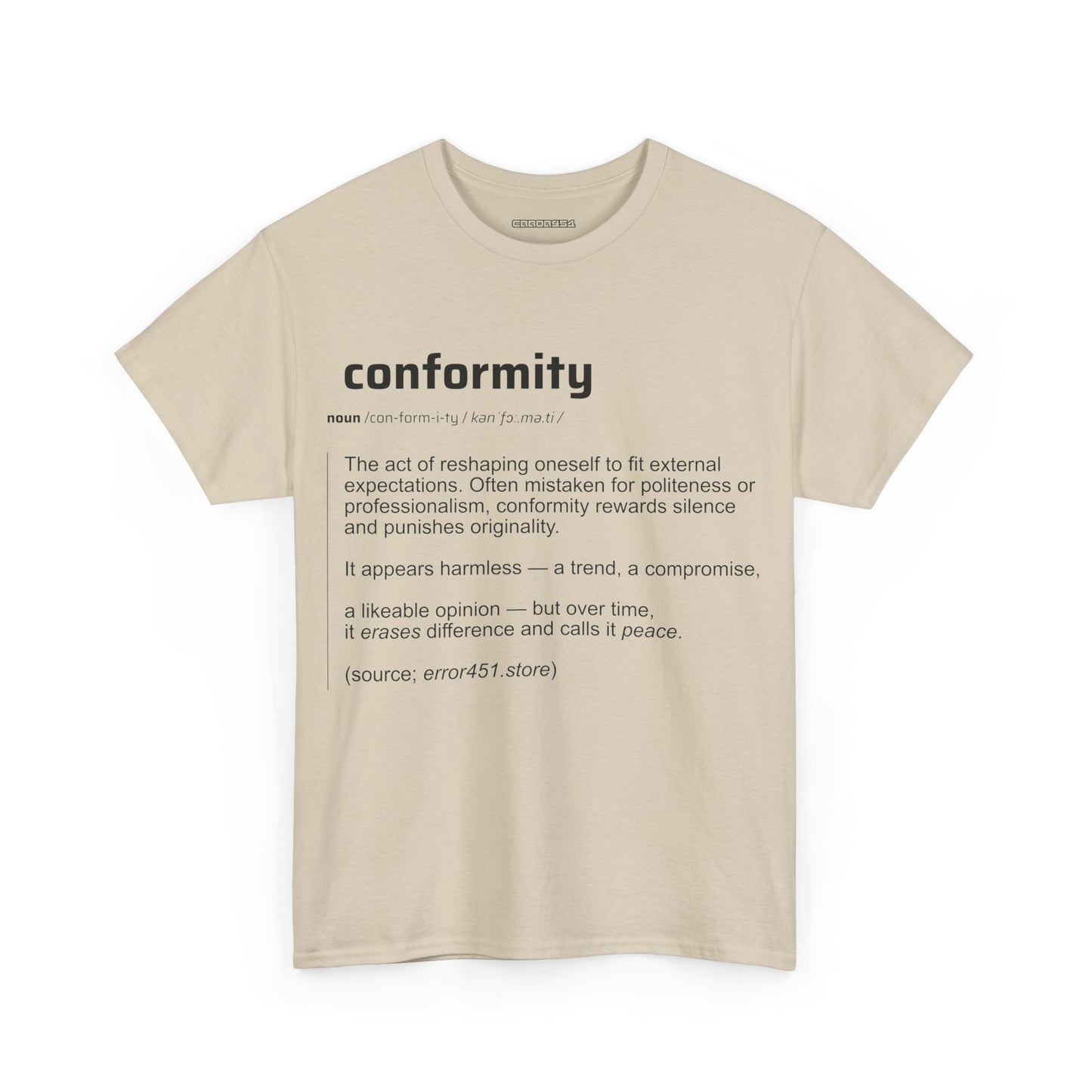 Conformity - Thought-Provoking Literary Statement T-Shirt for - Unisex Heavy Cotton Tee
