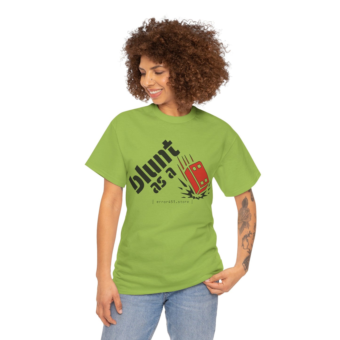 Blunt as a Brick – No Soft Landings. – Unisex Heavy Cotton Tee