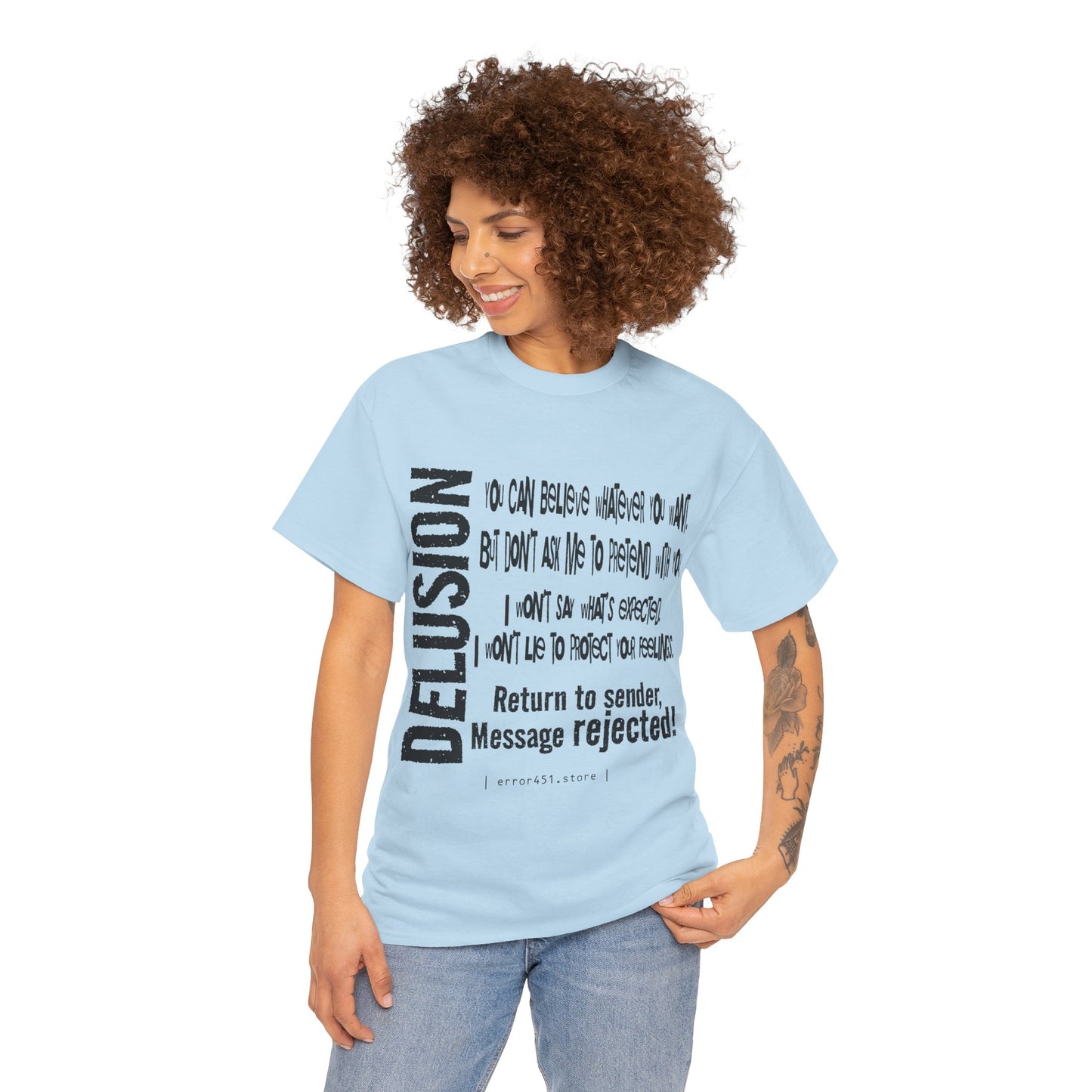 Delusion — Return to Sender, Message Rejected. – Unisex Heavy Cotton Tee