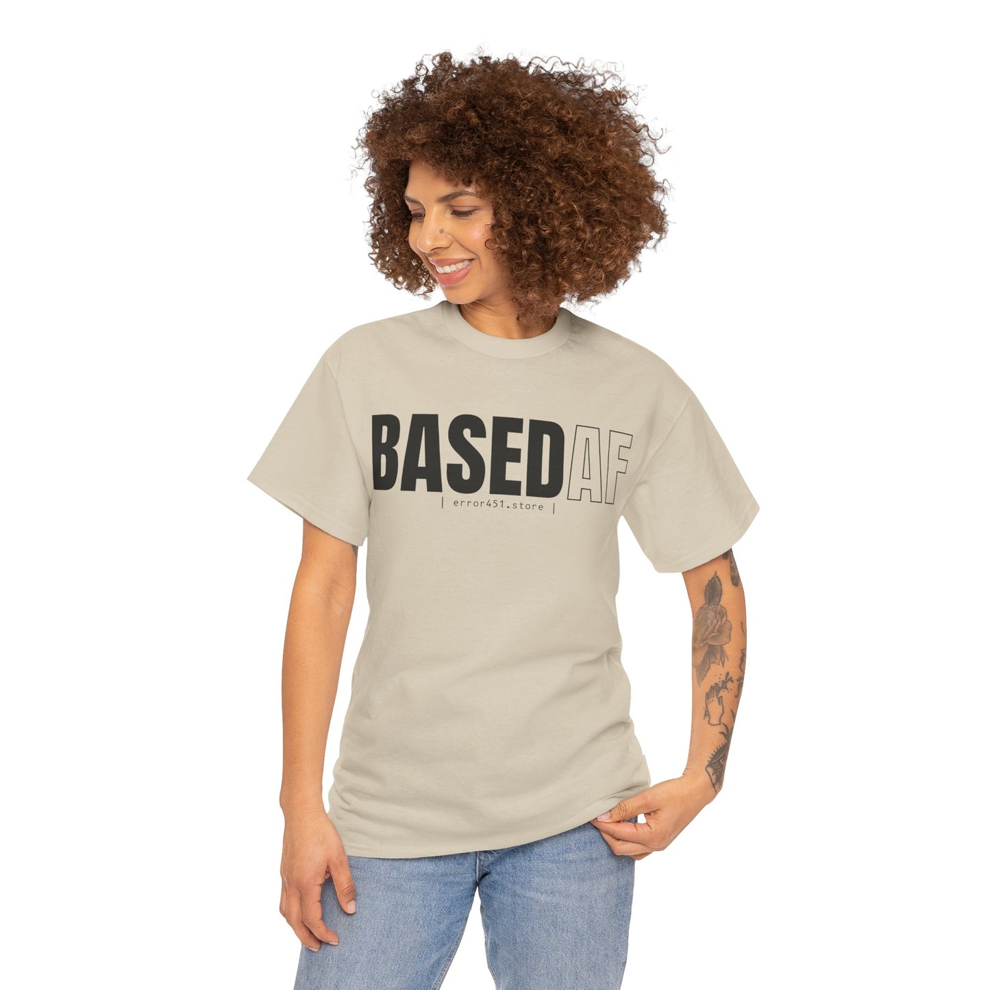 BASED AF – Built Without Permission – Unisex Heavy Cotton Tee
