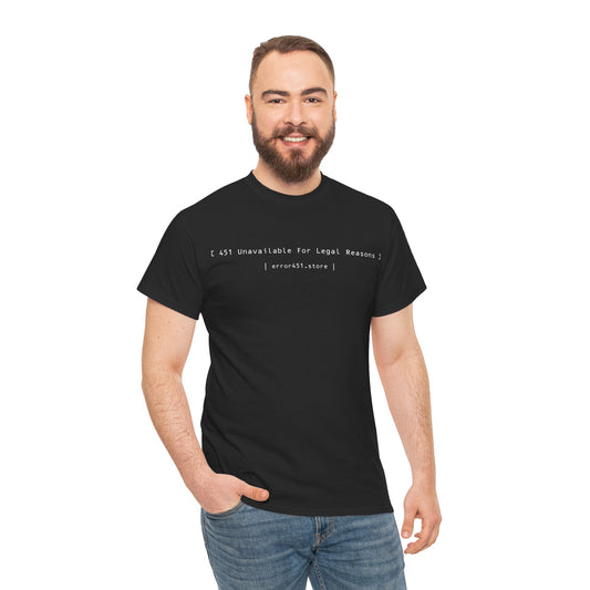 Error 451 Literary Statement Tee – Unisex Heavy Cotton
