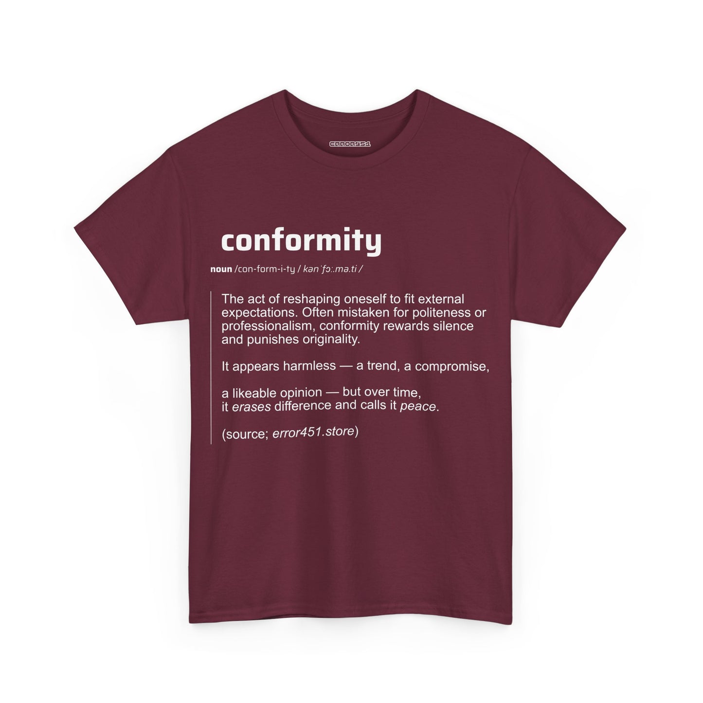 Conformity - Thought-Provoking Literary Statement T-Shirt for - Unisex Heavy Cotton Tee