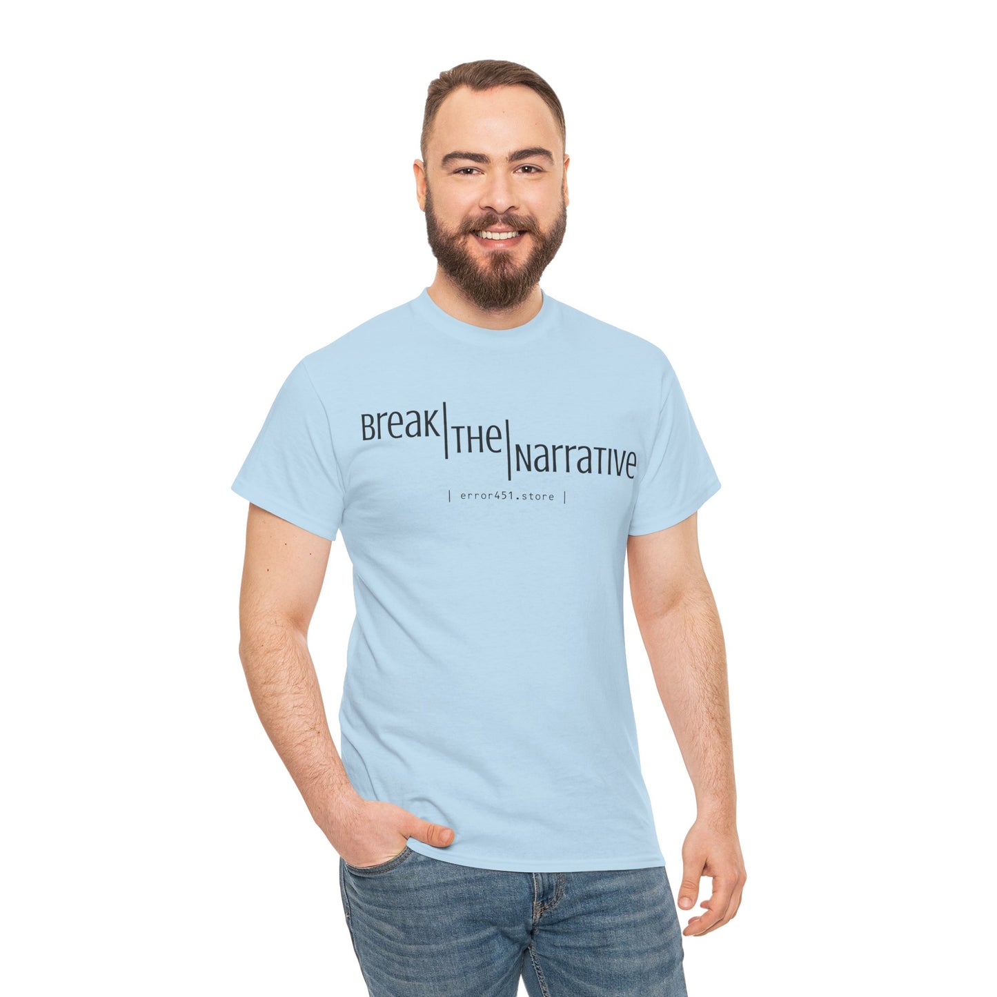 Break the Narrative. Subtle Rebellion. – Unisex Heavy Cotton Tee