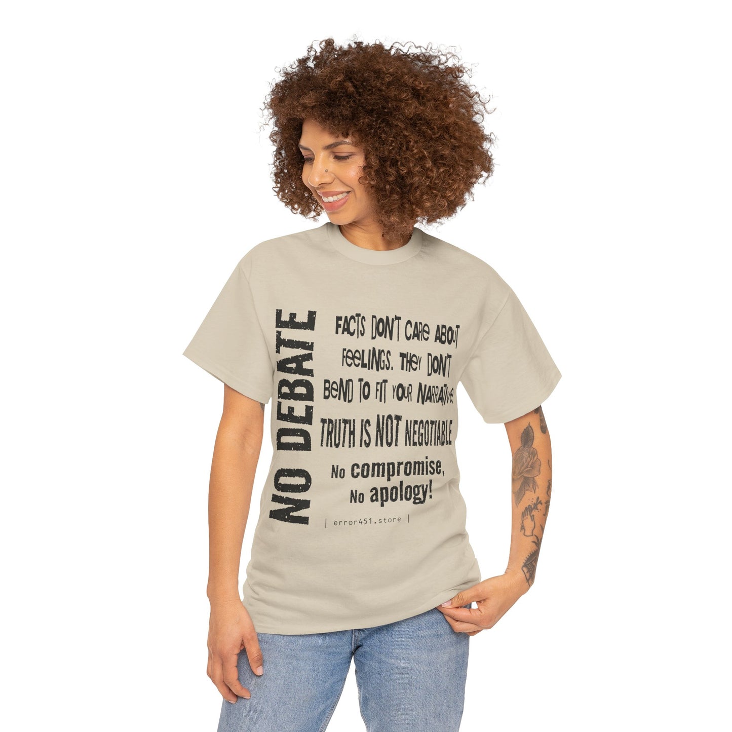 Facts — Not Up for Debate. Truth Is Not Negotiable. – Unisex Heavy Cotton Tee