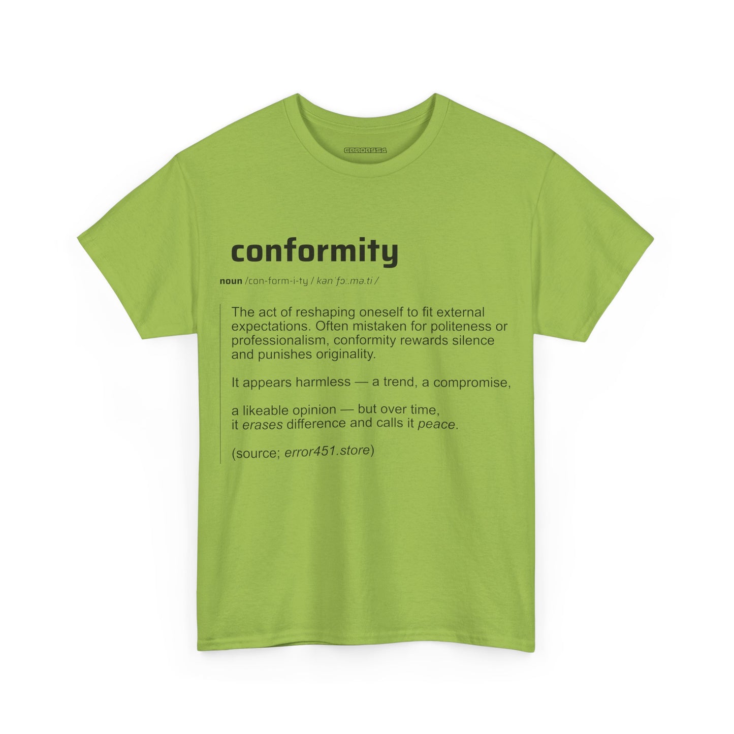 Conformity - Thought-Provoking Literary Statement T-Shirt for - Unisex Heavy Cotton Tee