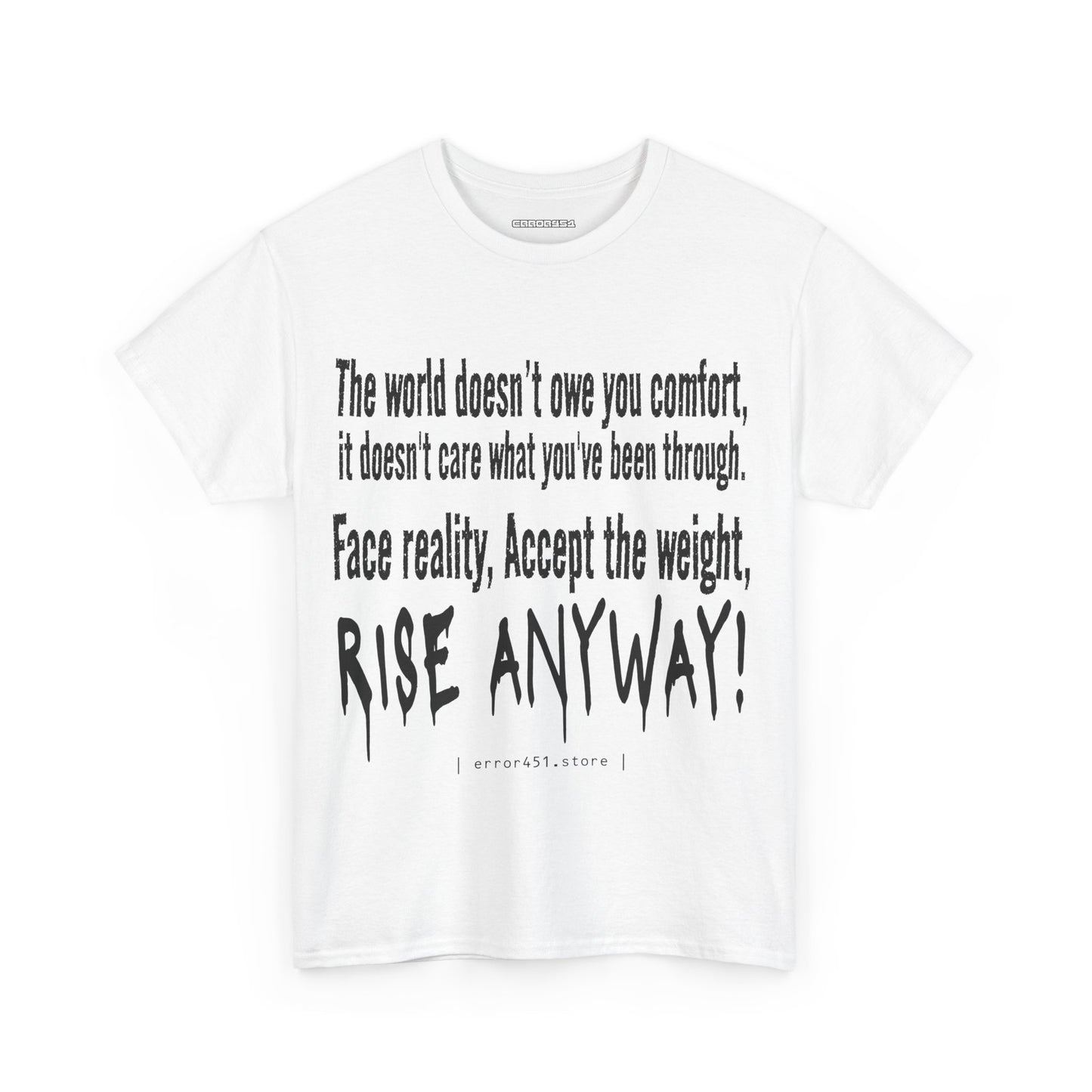 The World — Not Obligated. Rise Anyway. – Unisex Heavy Cotton Tee