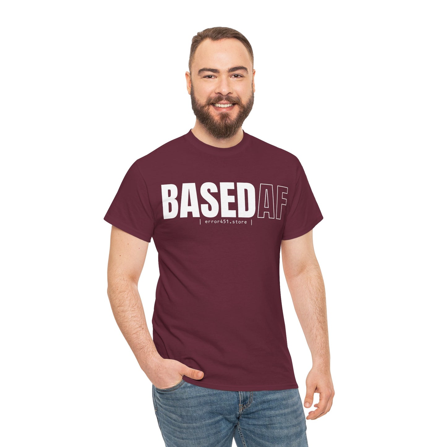BASED AF – Built Without Permission – Unisex Heavy Cotton Tee