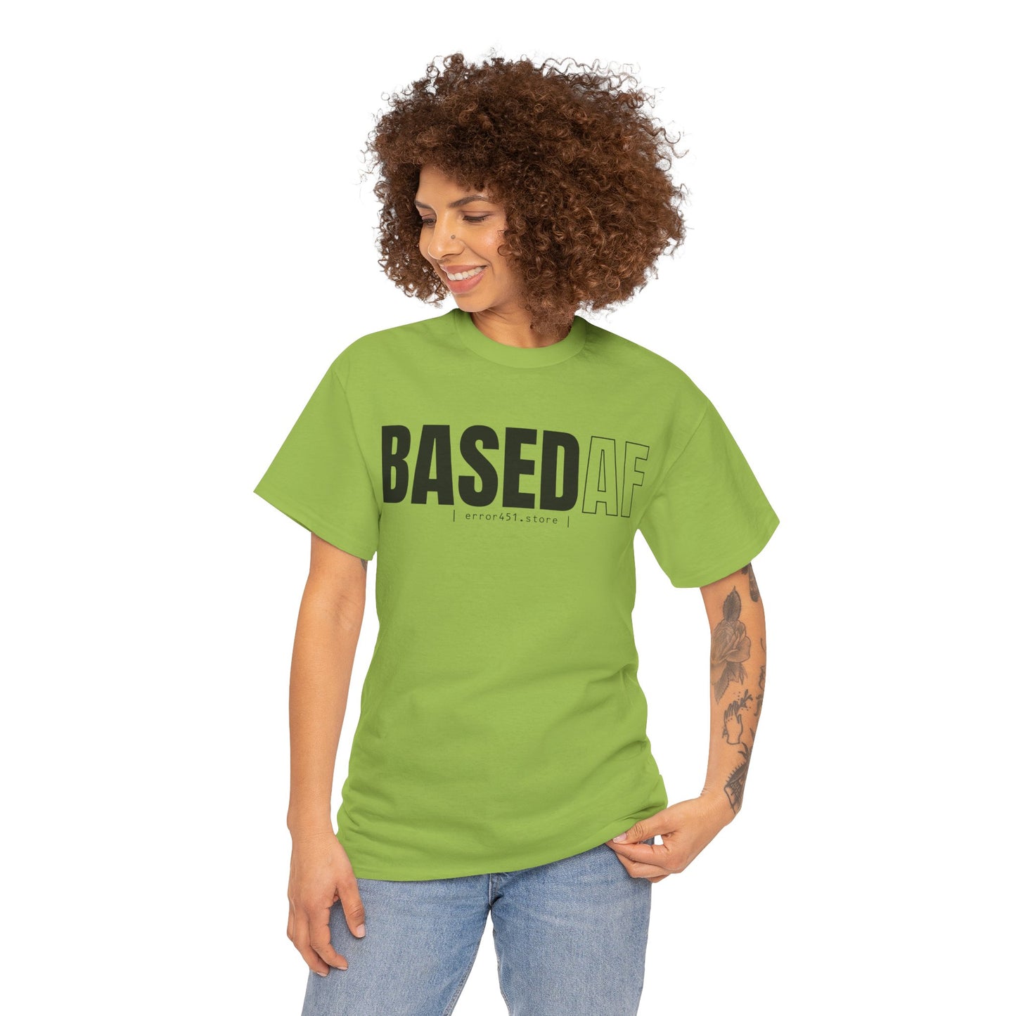 BASED AF – Built Without Permission – Unisex Heavy Cotton Tee