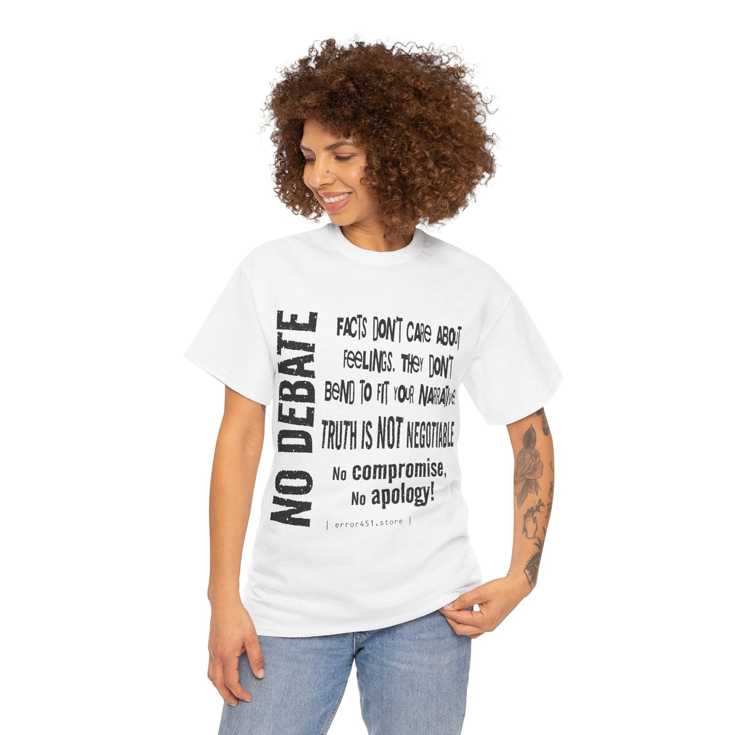 Facts — Not Up for Debate. Truth Is Not Negotiable. – Unisex Heavy Cotton Tee