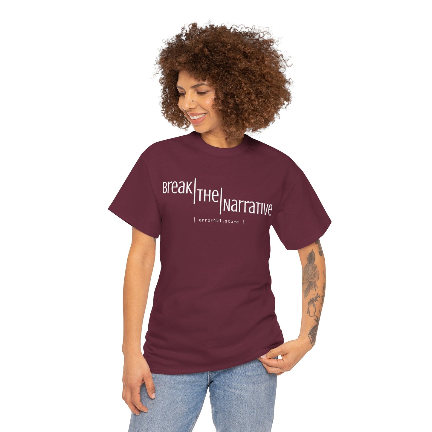 Break the Narrative. Subtle Rebellion. – Unisex Heavy Cotton Tee