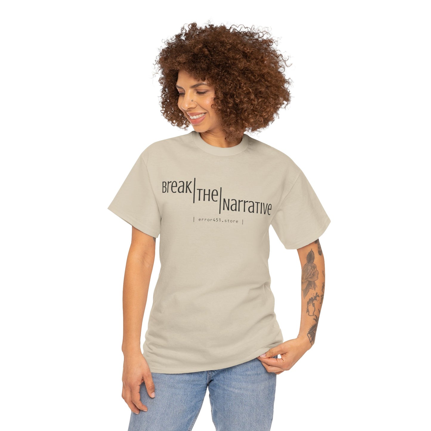 Break the Narrative. Subtle Rebellion. – Unisex Heavy Cotton Tee