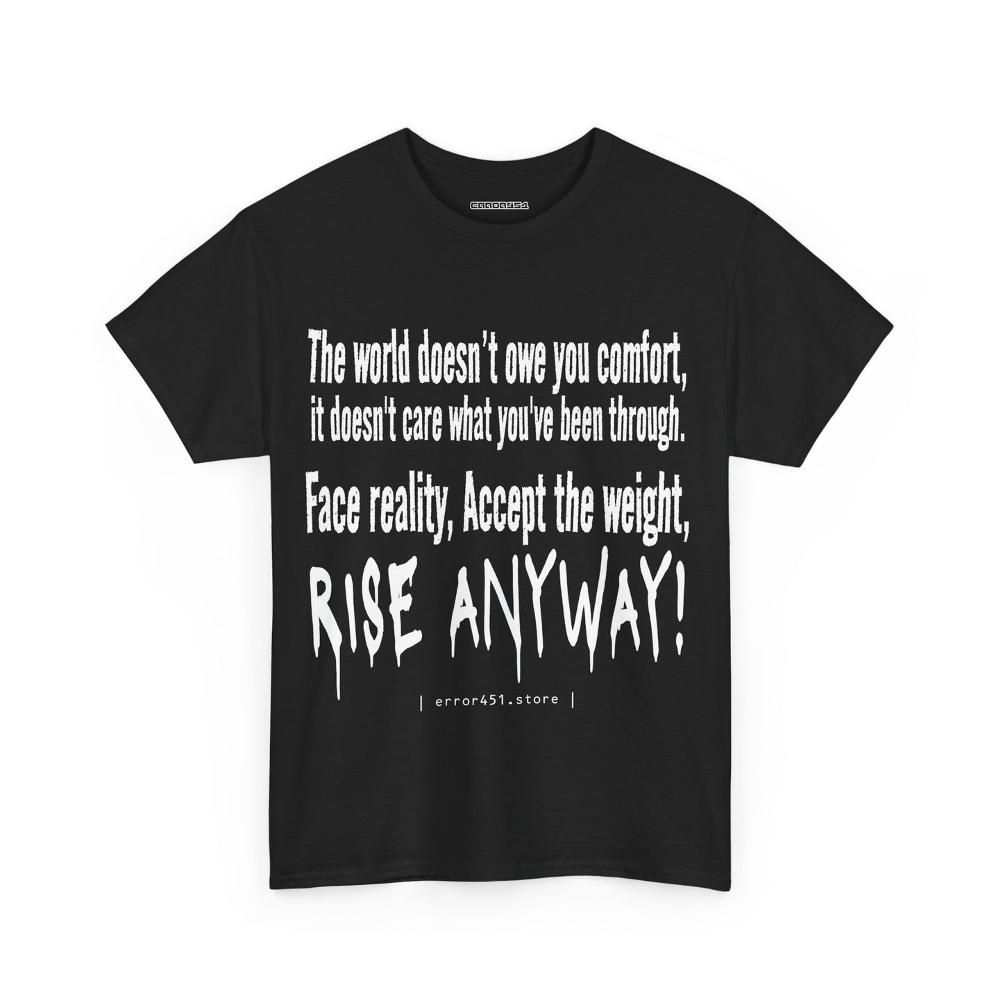 The World — Not Obligated. Rise Anyway. – Unisex Heavy Cotton Tee