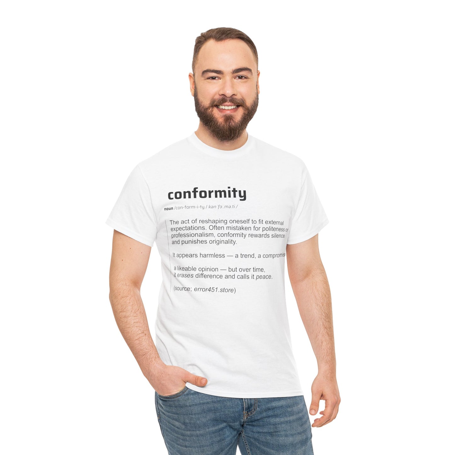 Conformity - Thought-Provoking Literary Statement T-Shirt for - Unisex Heavy Cotton Tee
