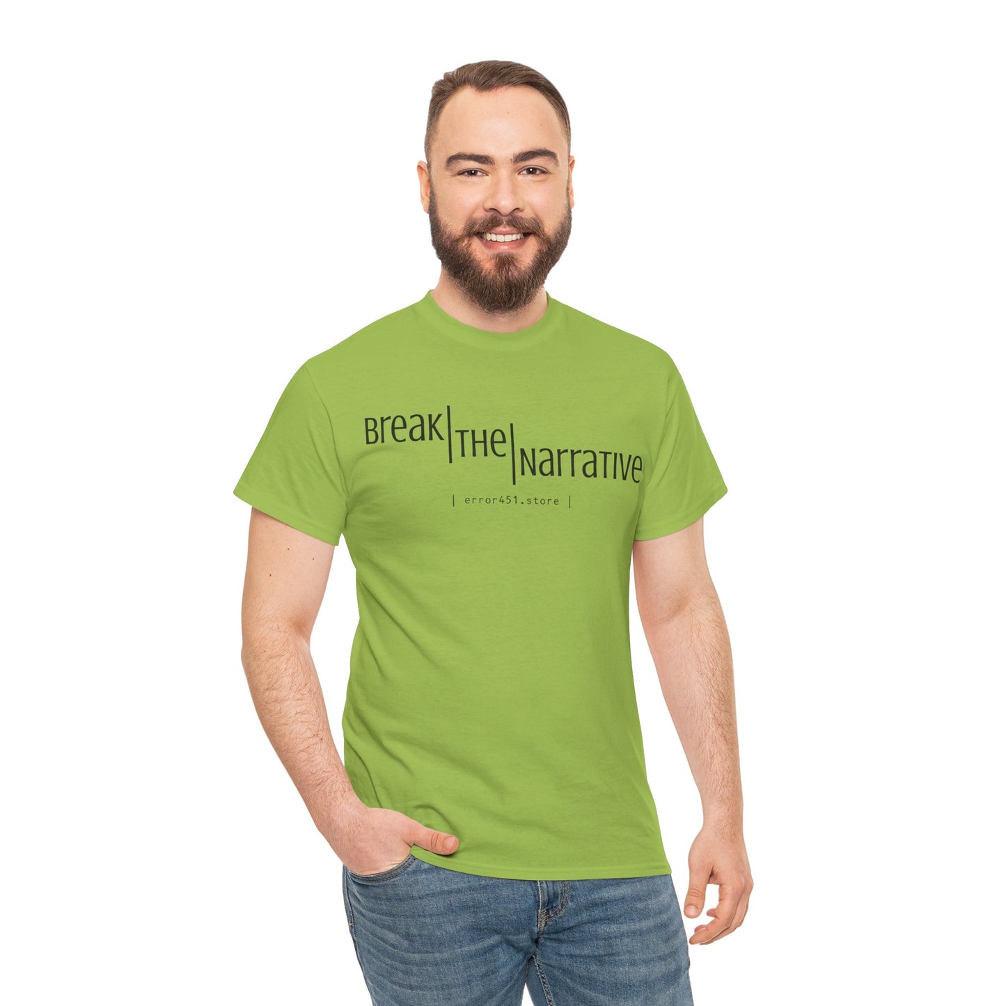 Break the Narrative. Subtle Rebellion. – Unisex Heavy Cotton Tee