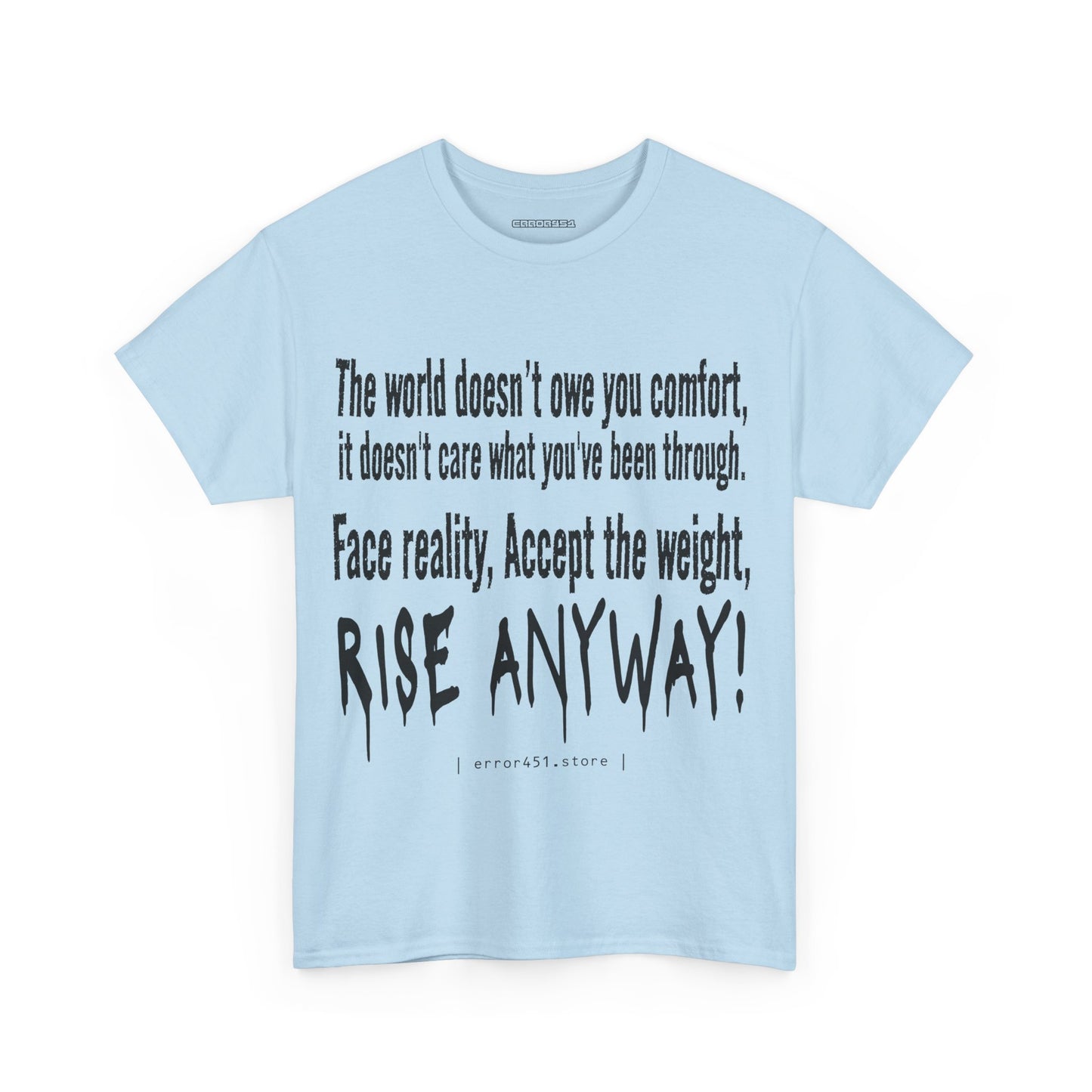 The World — Not Obligated. Rise Anyway. – Unisex Heavy Cotton Tee