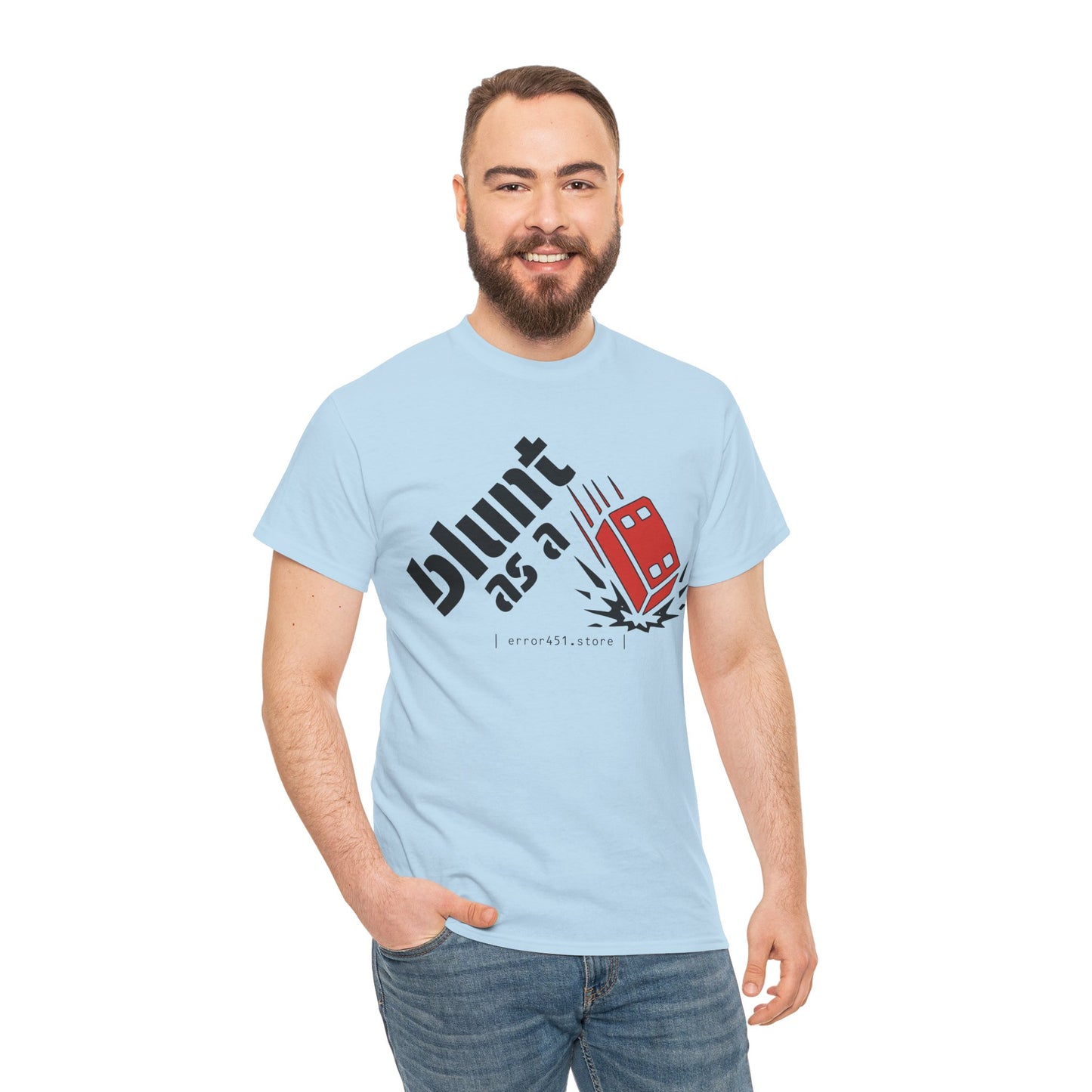 Blunt as a Brick – No Soft Landings. – Unisex Heavy Cotton Tee