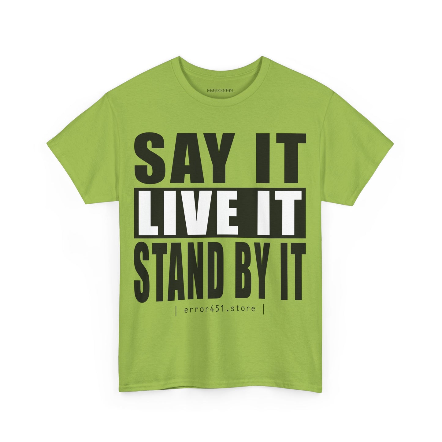 Say it, Live it - Unisex Heavy Cotton Tee - Thought-Provoking Literary Statement T-Shirt for Book Lovers