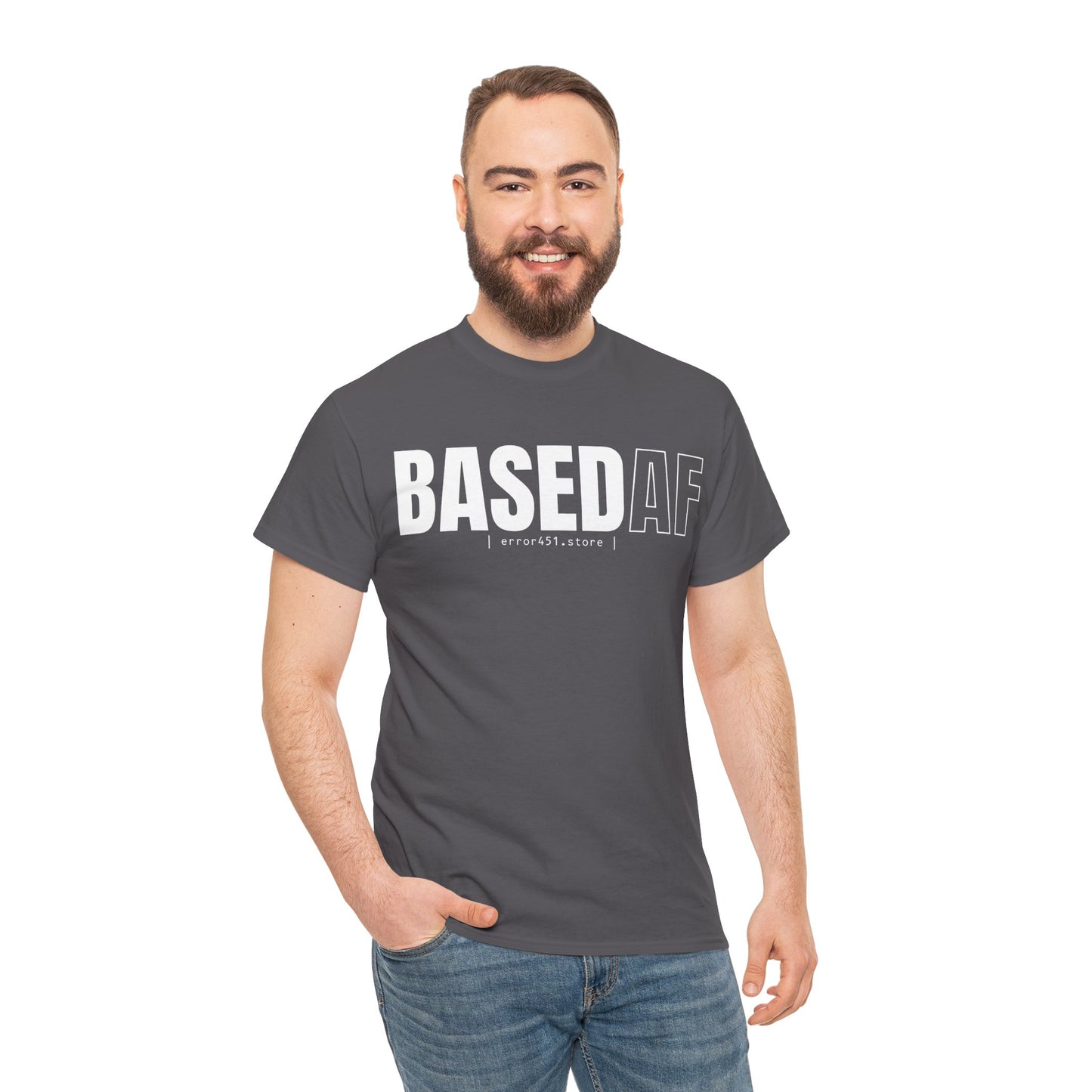 BASED AF – Built Without Permission – Unisex Heavy Cotton Tee