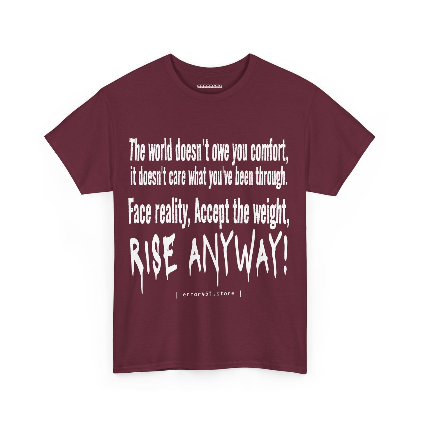 The World — Not Obligated. Rise Anyway. – Unisex Heavy Cotton Tee