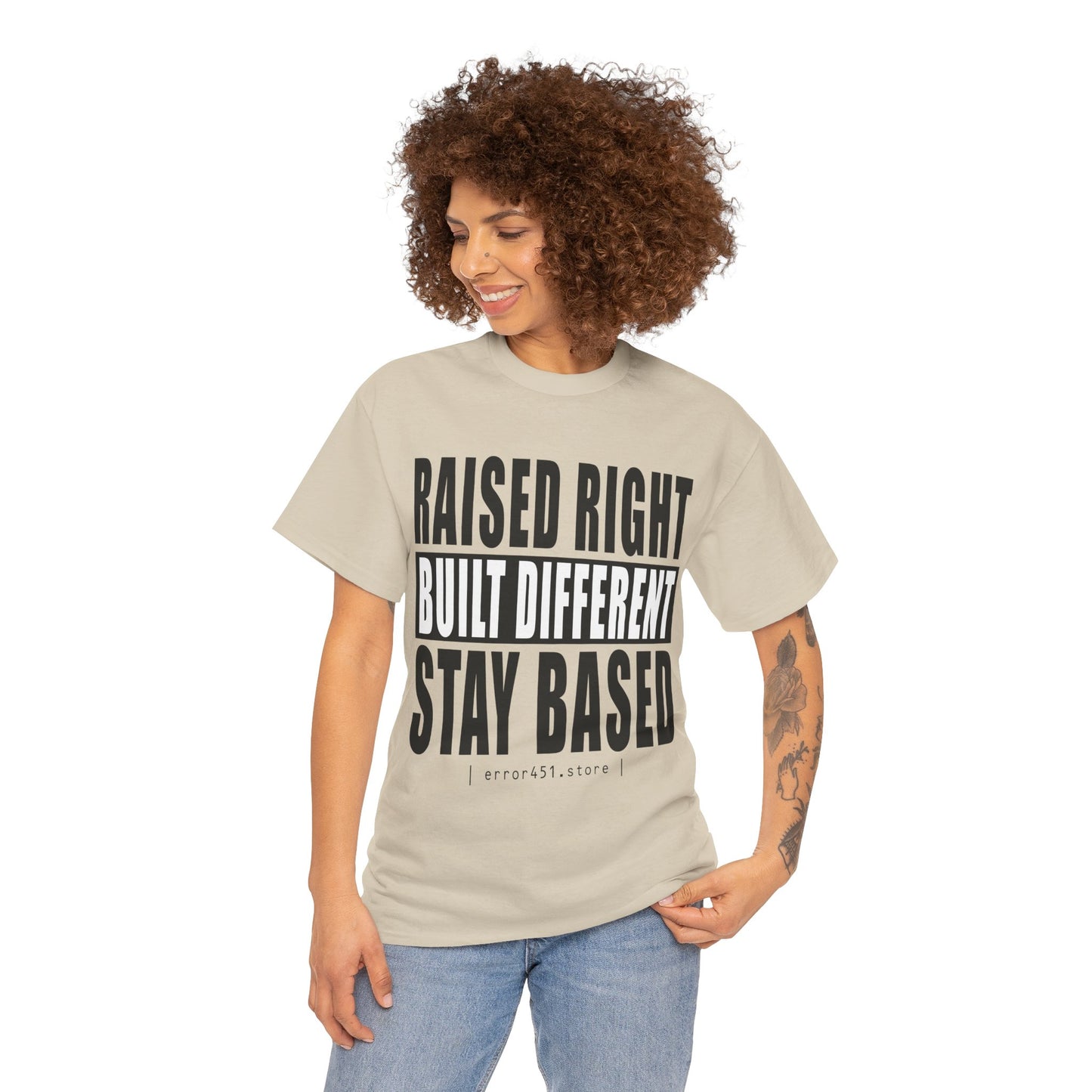 Raised Right – Built Different. No Apologies. – Unisex Heavy Cotton Tee