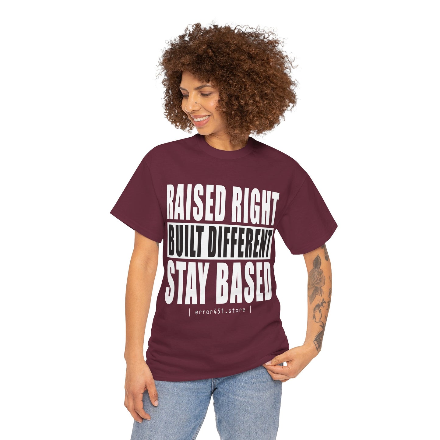 Raised Right – Built Different. No Apologies. – Unisex Heavy Cotton Tee