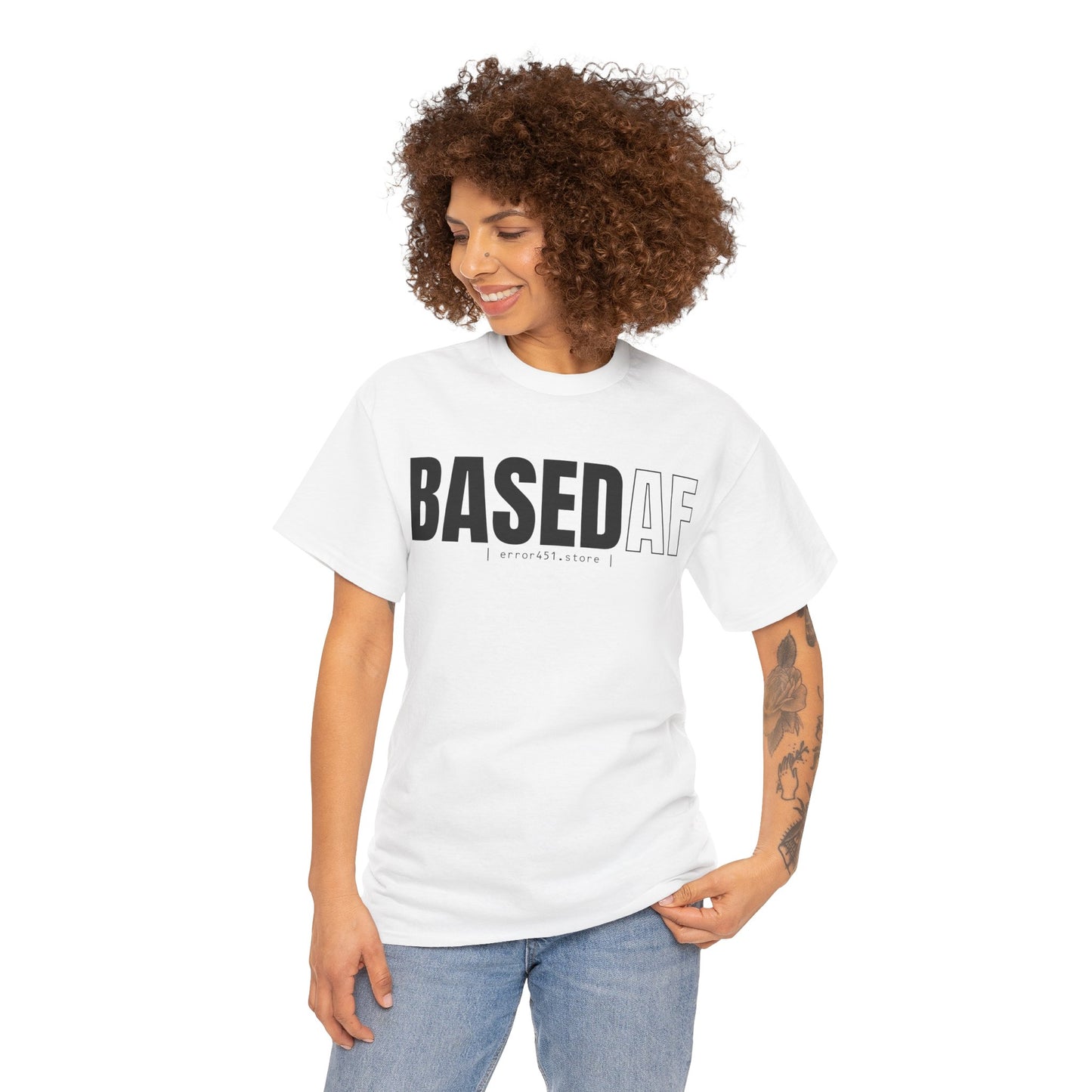 BASED AF – Built Without Permission – Unisex Heavy Cotton Tee