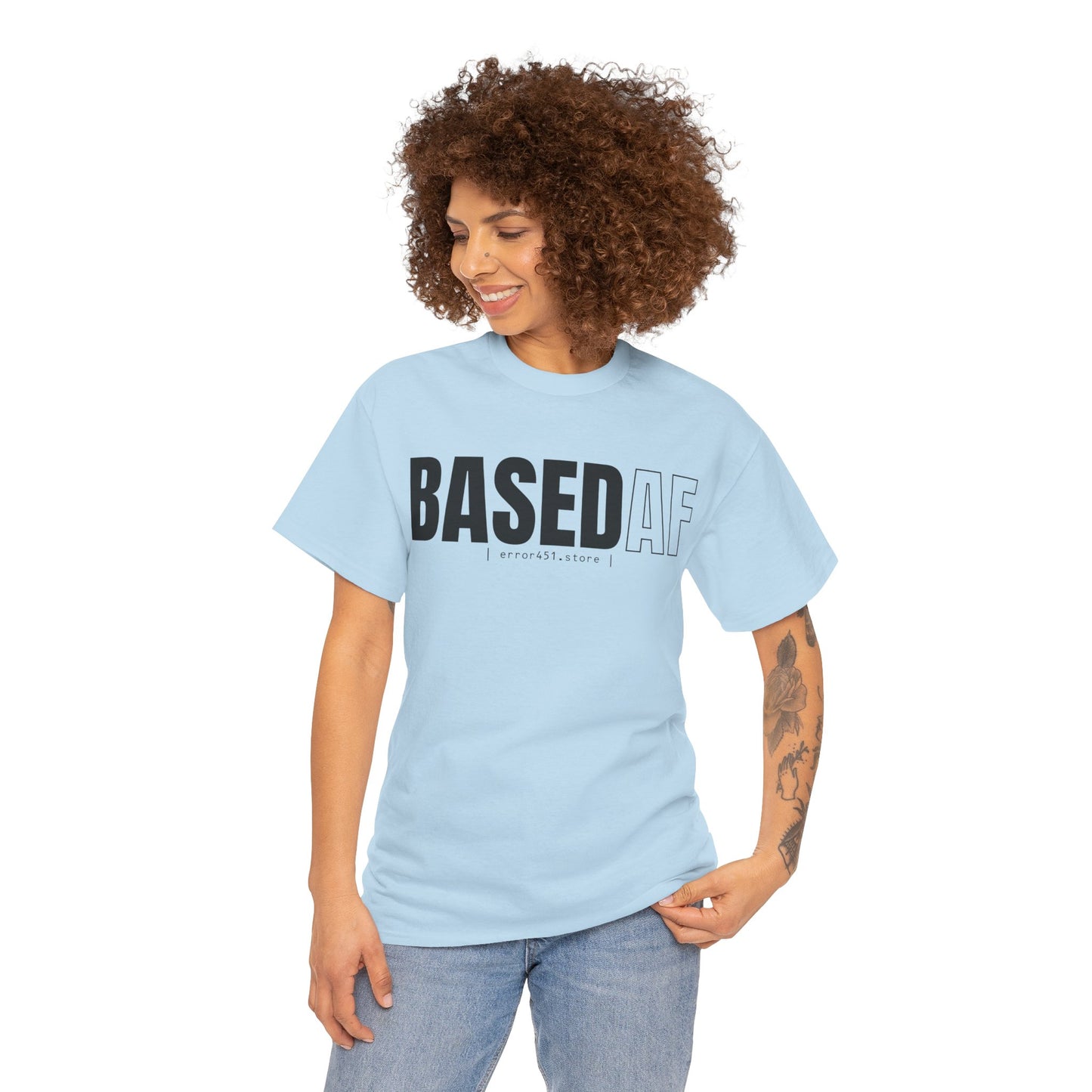 BASED AF – Built Without Permission – Unisex Heavy Cotton Tee