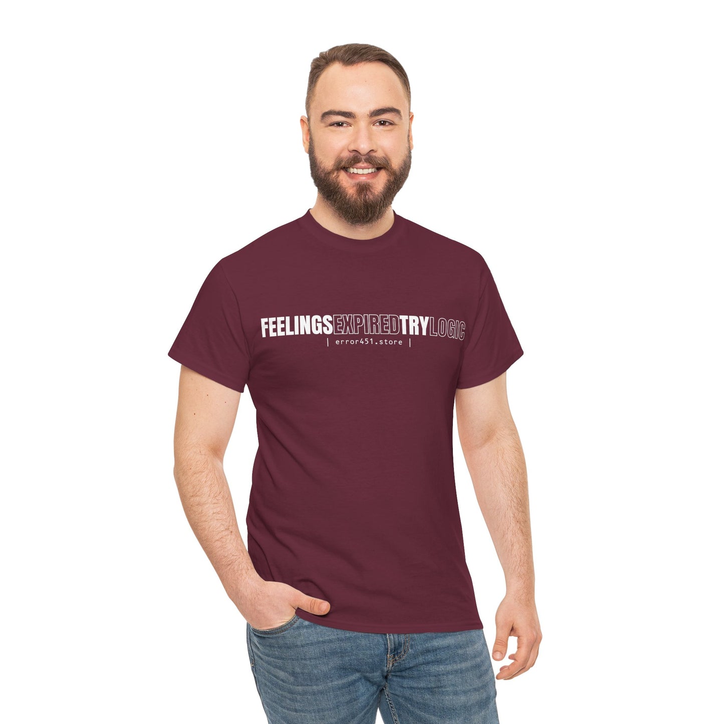 Feelings Expired — Try Logic – Unisex Heavy Cotton Tee