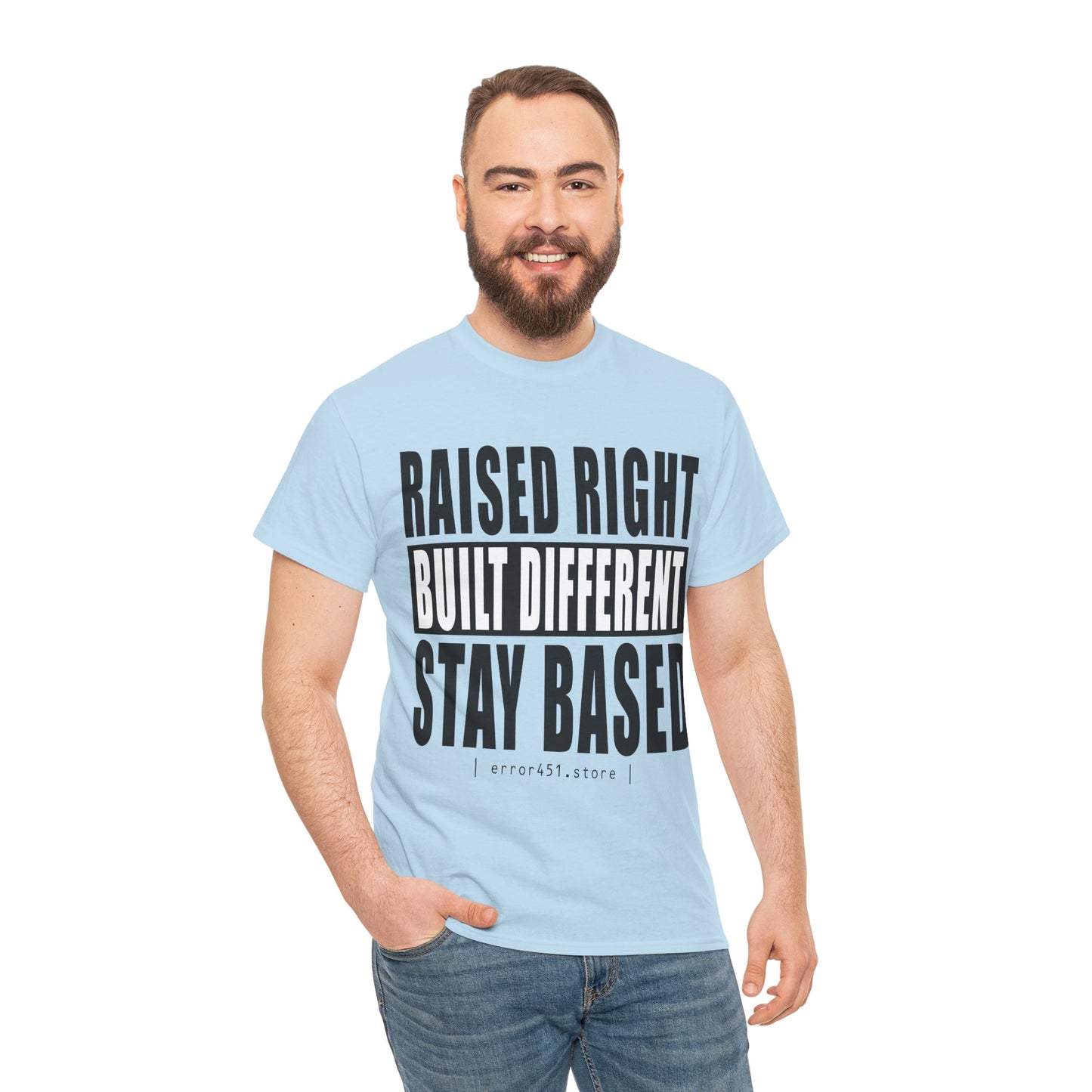 Raised Right – Built Different. No Apologies. – Unisex Heavy Cotton Tee