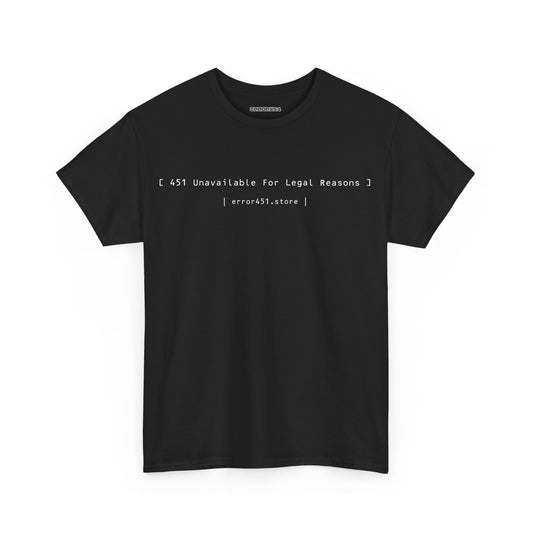 Error 451 Literary Statement Tee – Unisex Heavy Cotton