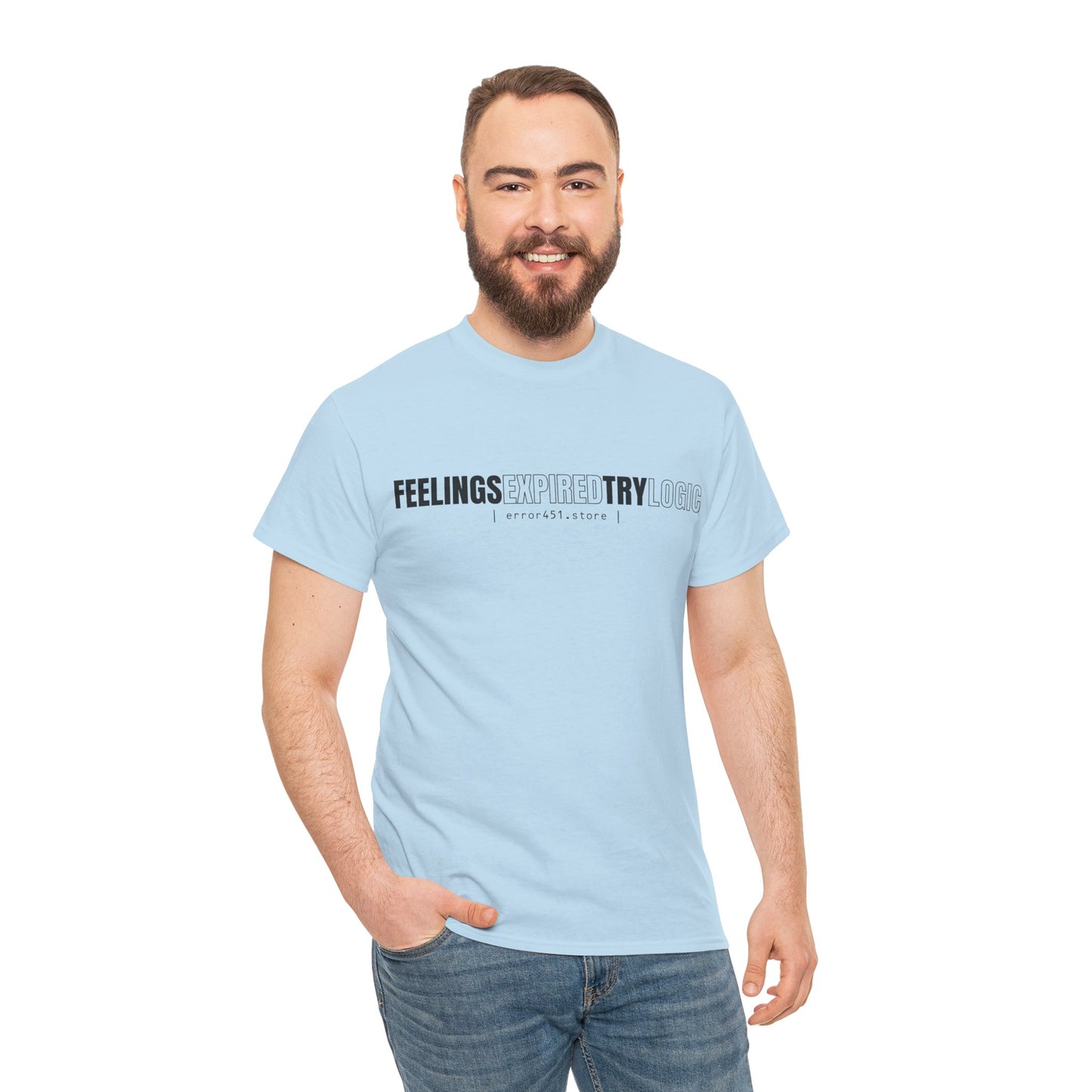 Feelings Expired — Try Logic – Unisex Heavy Cotton Tee