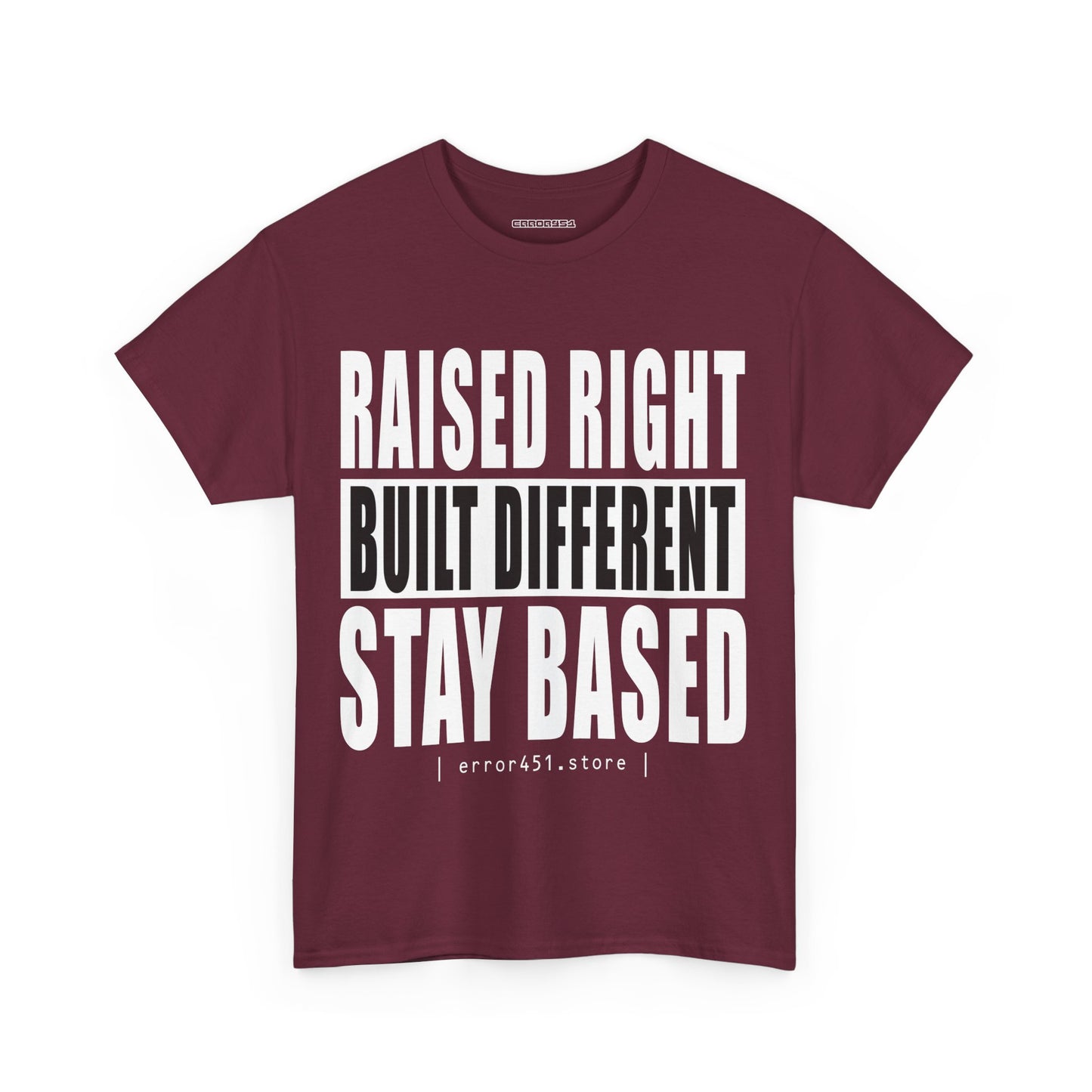 Raised Right – Built Different. No Apologies. – Unisex Heavy Cotton Tee