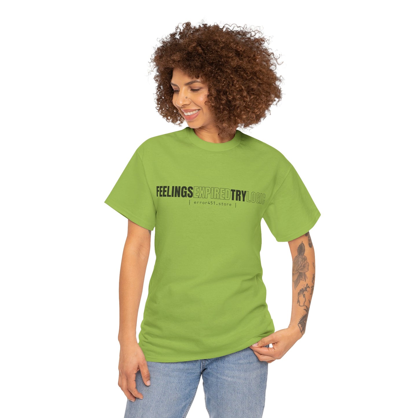 Feelings Expired — Try Logic – Unisex Heavy Cotton Tee