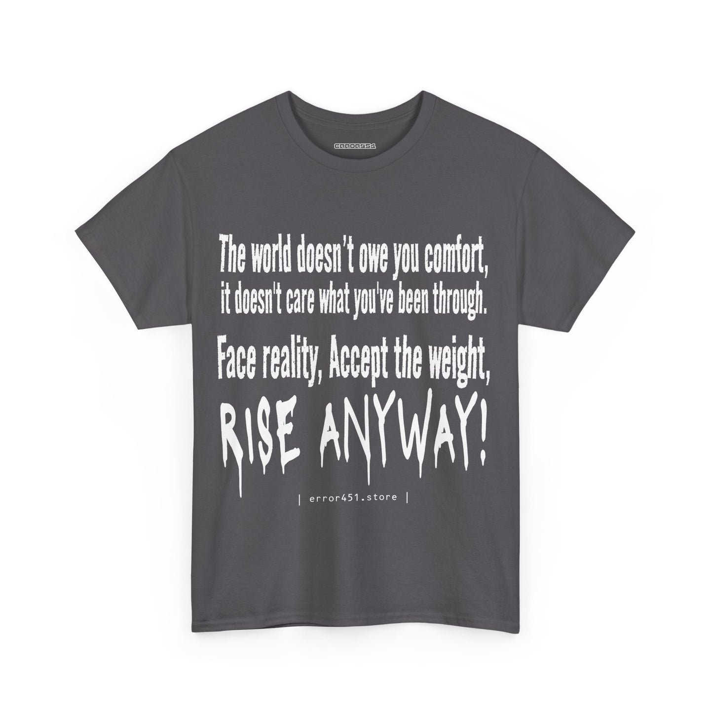 The World — Not Obligated. Rise Anyway. – Unisex Heavy Cotton Tee