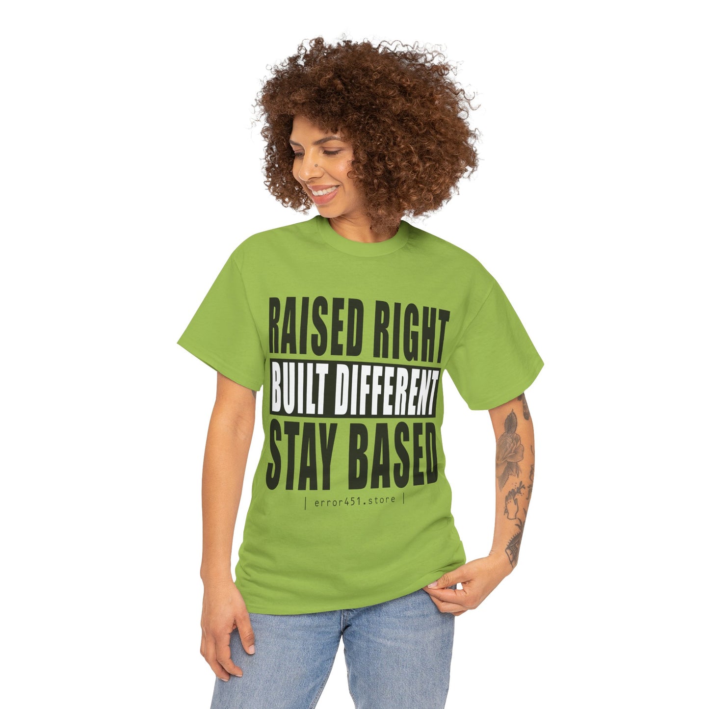Raised Right – Built Different. No Apologies. – Unisex Heavy Cotton Tee