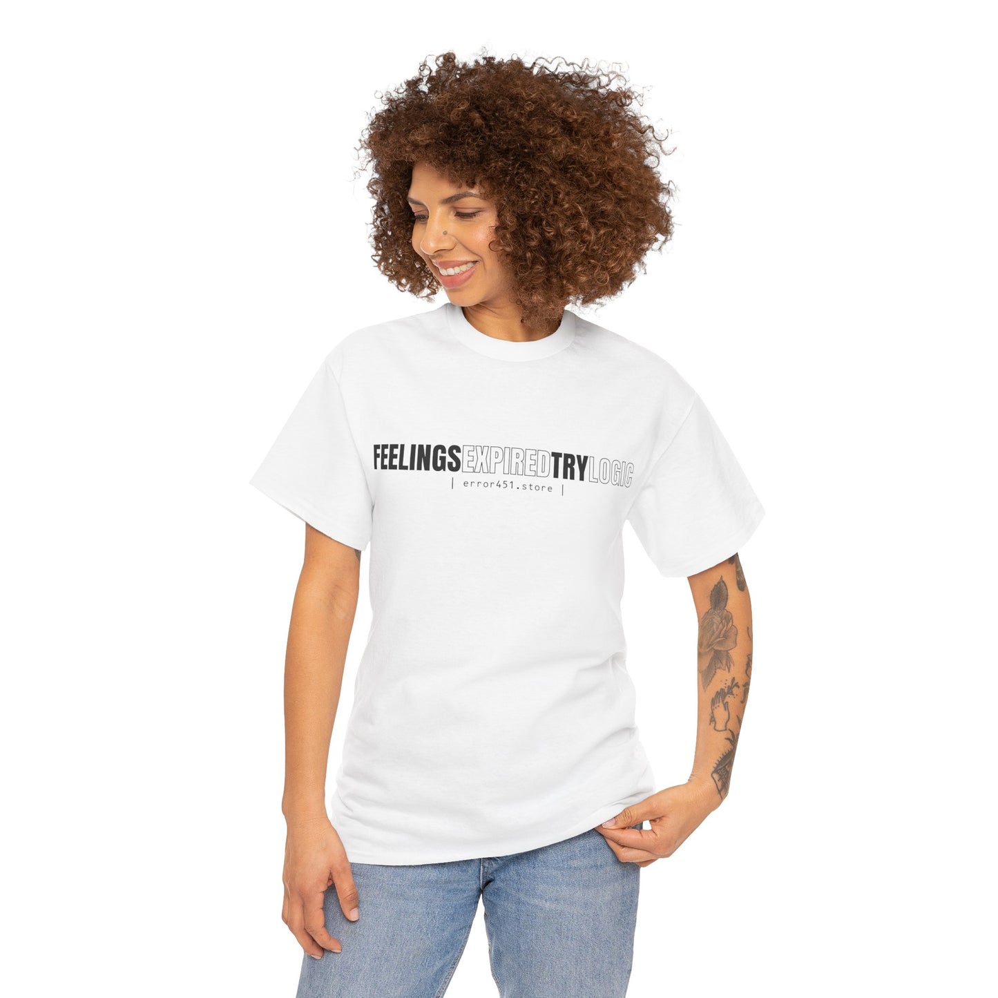 Feelings Expired — Try Logic – Unisex Heavy Cotton Tee