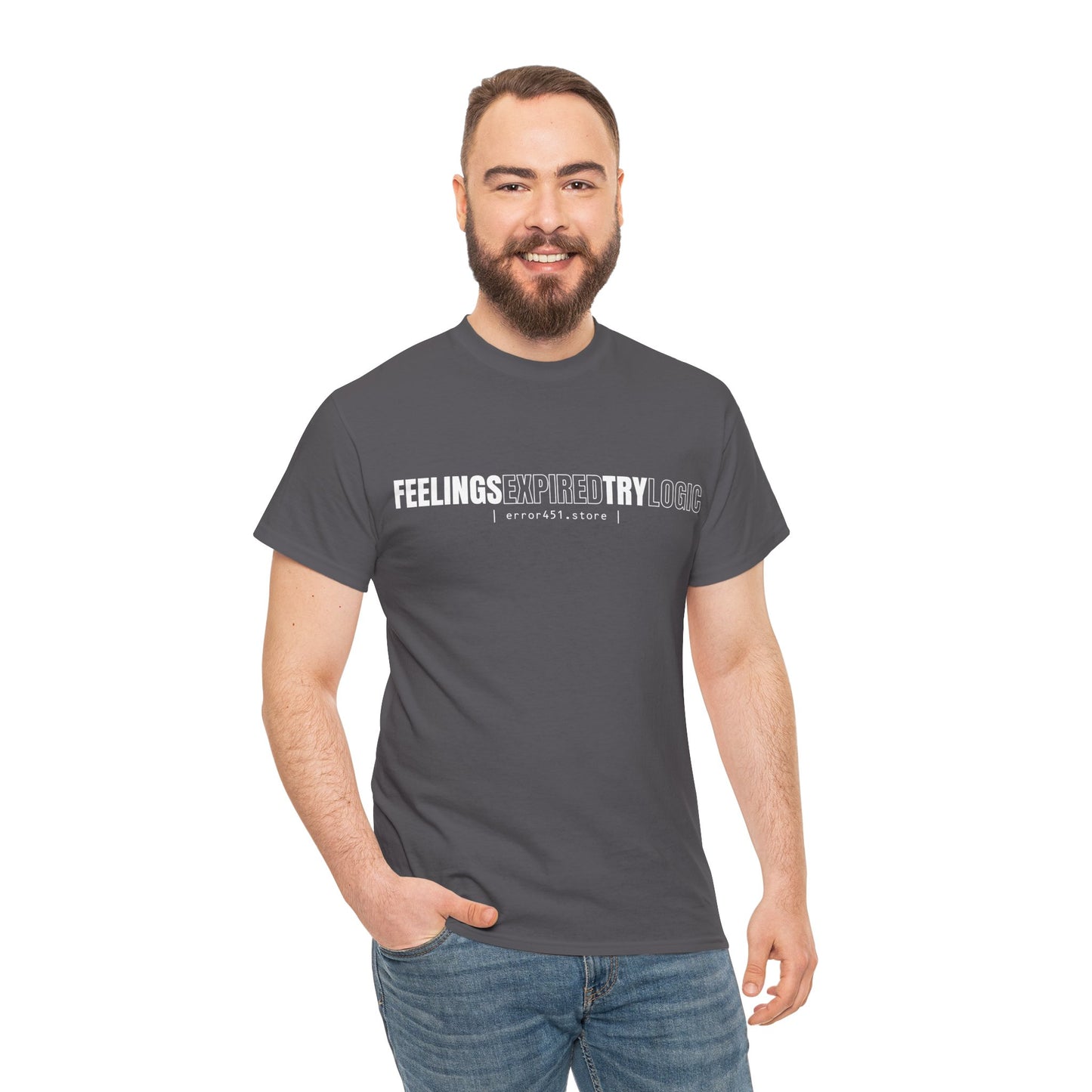 Feelings Expired — Try Logic – Unisex Heavy Cotton Tee