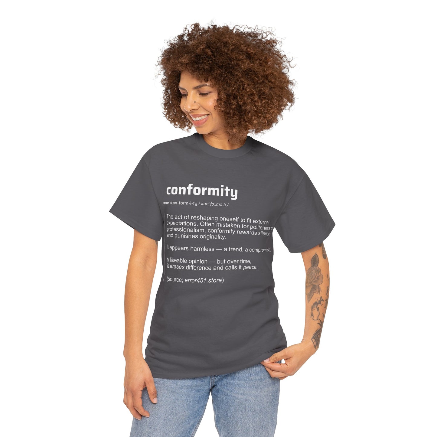 Conformity - Thought-Provoking Literary Statement T-Shirt for - Unisex Heavy Cotton Tee