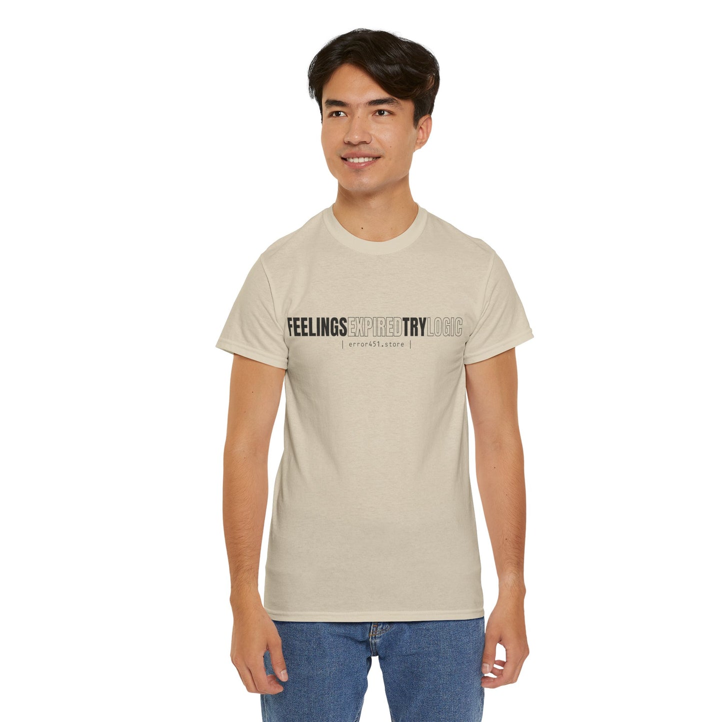 Feelings Expired — Try Logic – Unisex Heavy Cotton Tee