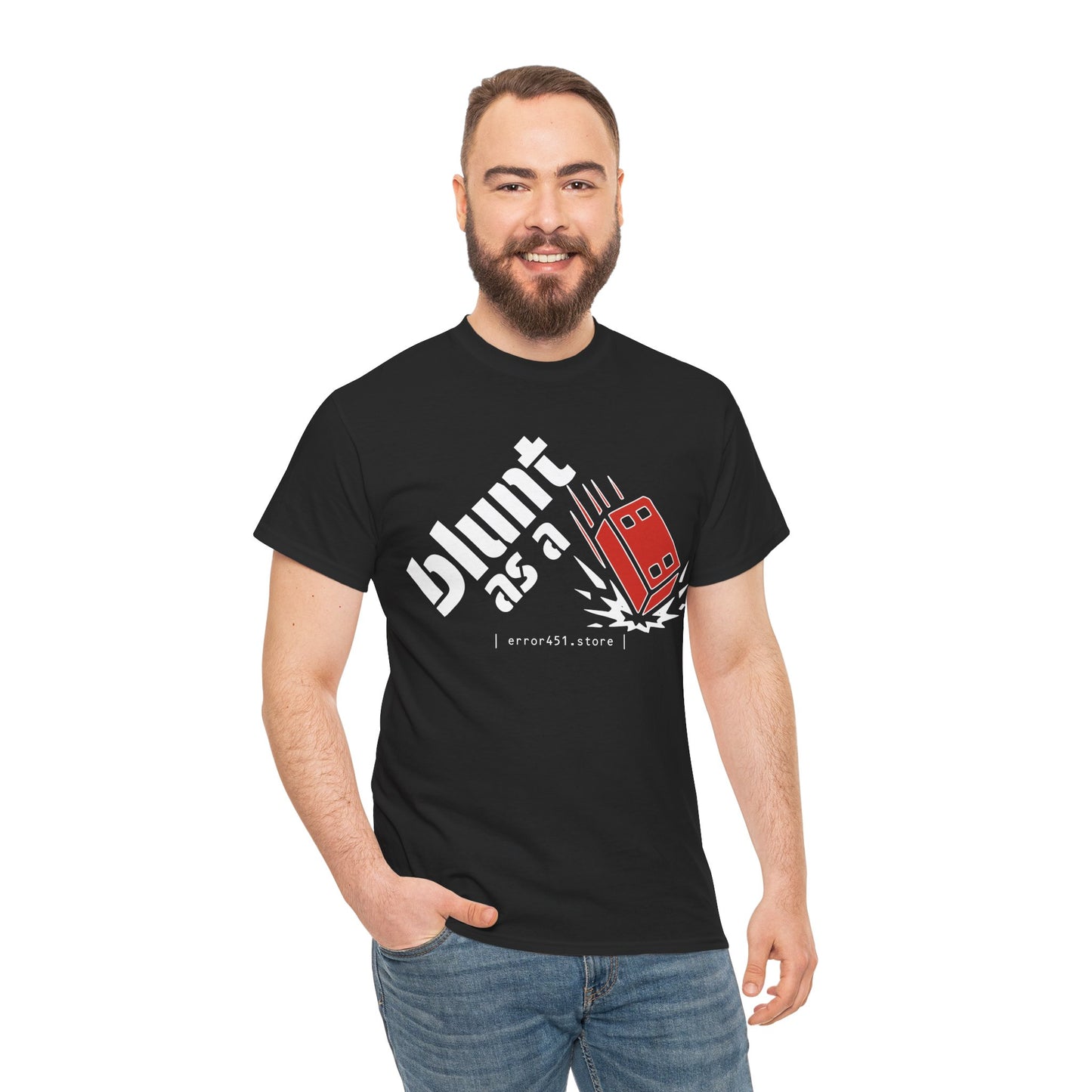 Blunt as a Brick – No Soft Landings. – Unisex Heavy Cotton Tee